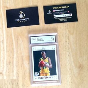 2007 Kevin Durant Rookie Card Graded GMA 10 Topps